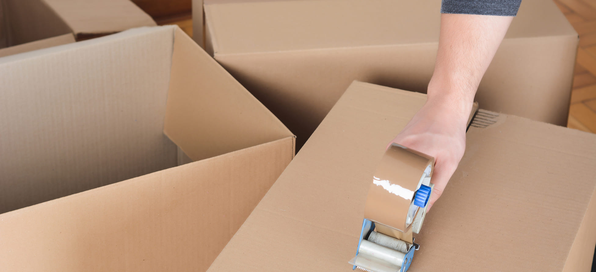 Packing boxes for an overseas move