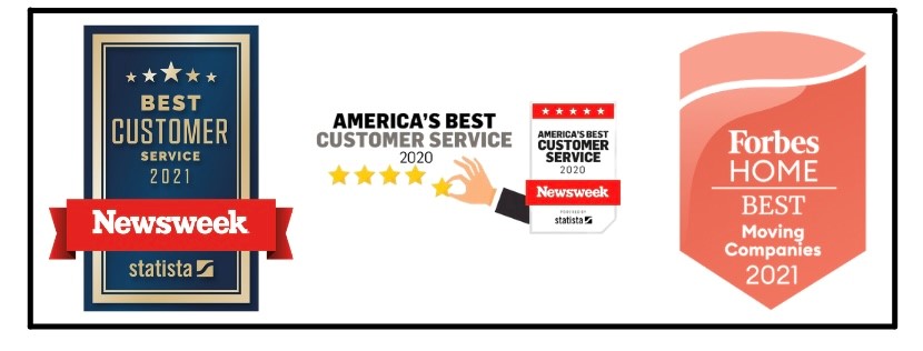 Rated best moving company by Forbes